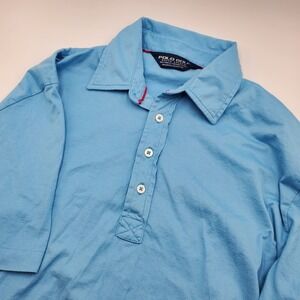 Polo Golf Ralph Lauren Mens Light Blue Pima Cotton Short Sleeve Polo Shirt M